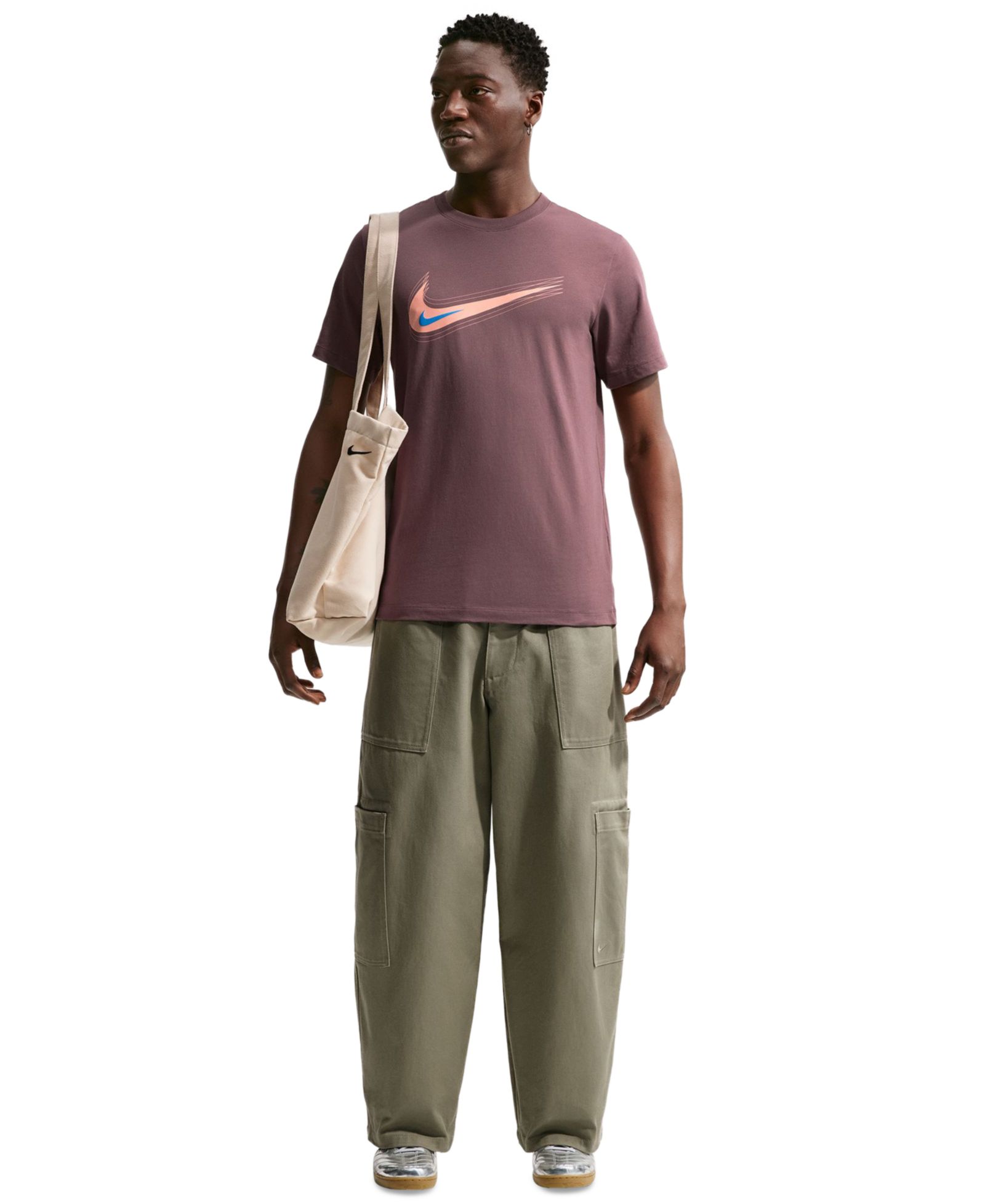 Nike Men's Swoosh Logo Crewneck T-Shirt