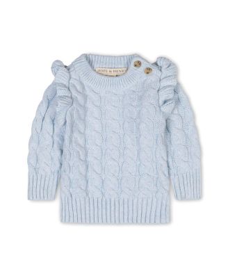 Детский джемпер Hope & Henry Organic Long Sleeve Mock Neck с рюшами
