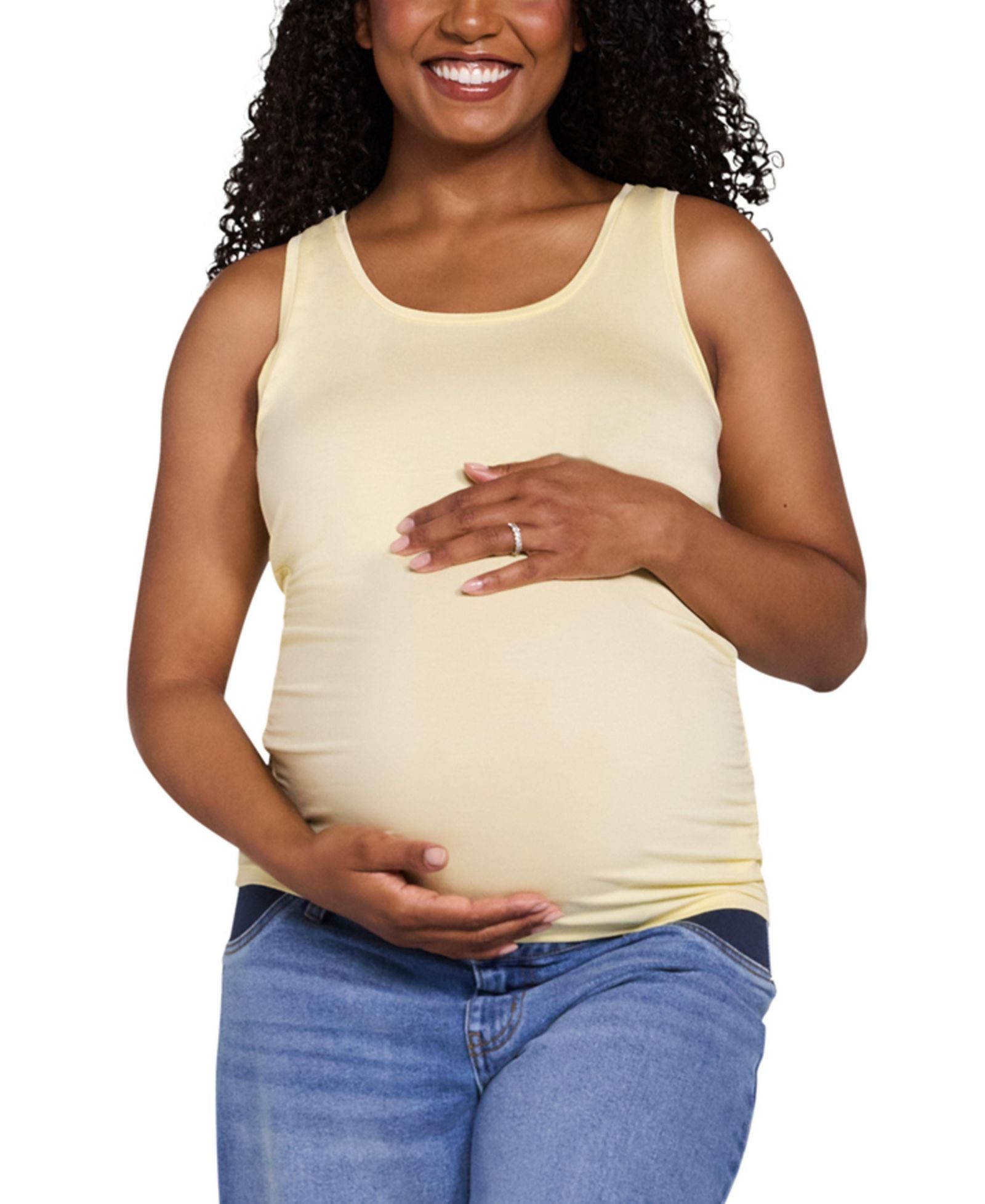 Motherhood Maternity Женский Motherhood Scoop Neck Side-Ruched Tank Top