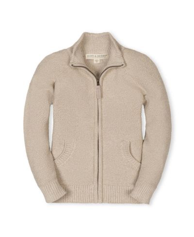 Свитер Hope & Henry Little and Big Boys' XXS - XL Organic Long Sleeve Full Zip Raglan Mock Neck