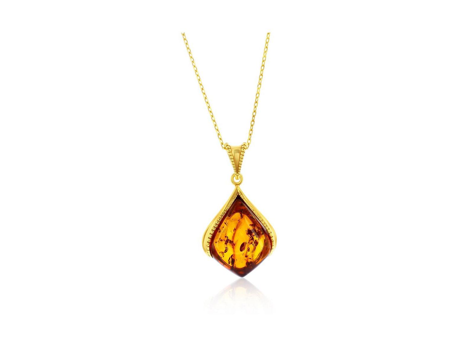Sterling Подвеска Amber Marquise