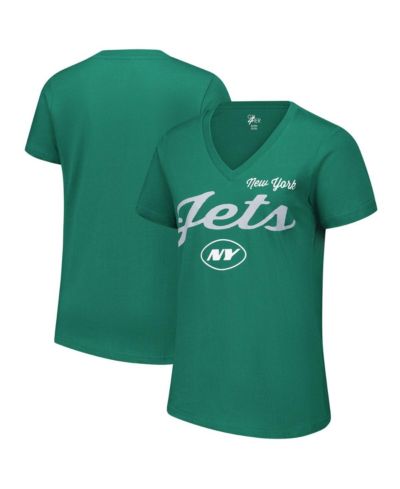 G-III 4Her by Carl Banks Women's Green New York Jets Post Season V-Neck T-Shirt