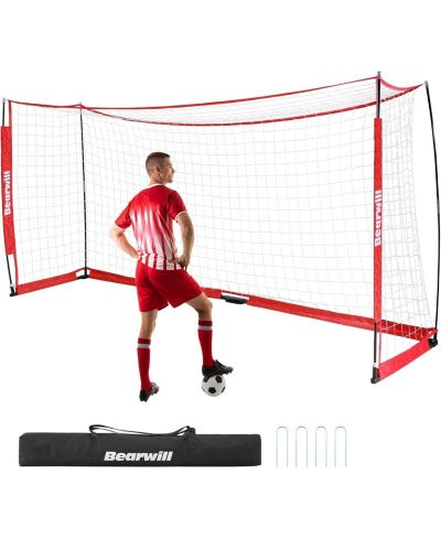 Футбольные ворота Bearwill 12x6FT с сумкой для переноски