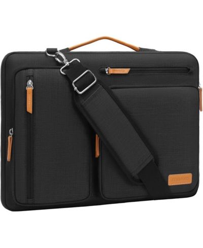 MOSISO черная защитная сумка для ноутбука 360 Side Open Messenger для 15-16" MacBook Pro, HP, Dell & Lenovo