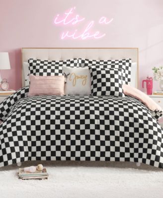 Juicy Couture Checkerboard Reversible 6-Pc. Comforter Set, Full/Queen