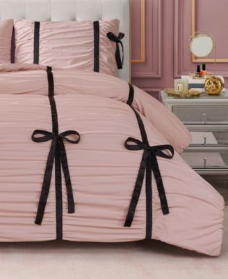 Juicy Couture Amelie Velvet Bows Ruched 2-Pc. Comforter Set, Twin/Twin XL