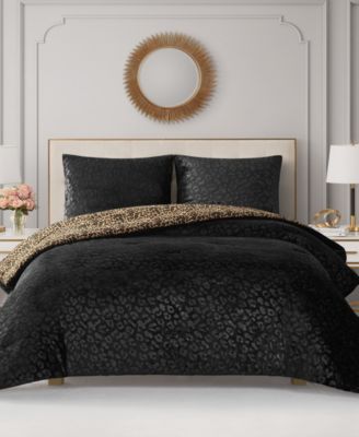 Juicy Couture Embossed Leopard Reverse To Royal Leopard 3-Pc. Comforter Set, Full/Queen