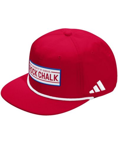 Adidas Men's and Women's Red Kansas Jayhawks Locker Room Rope Adjustable Hat
