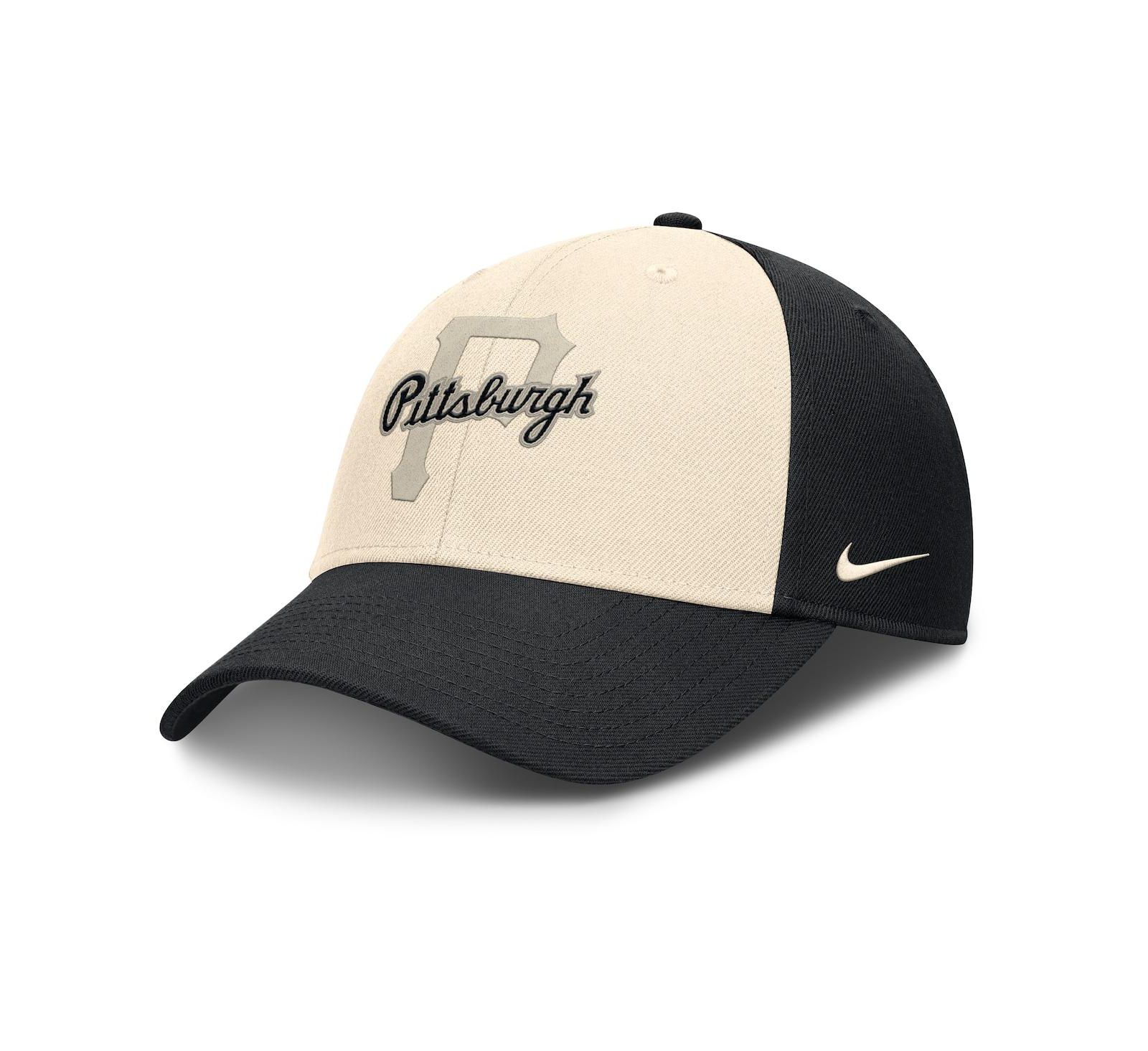 Nike Men's Black/Natural Pittsburgh Pirates Statement Club Performance Adjustable Hat