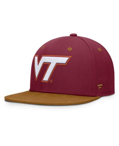 Мужская кепка Fanatics Virginia Tech Hokies NoBo Fitted, бордово-коричневая