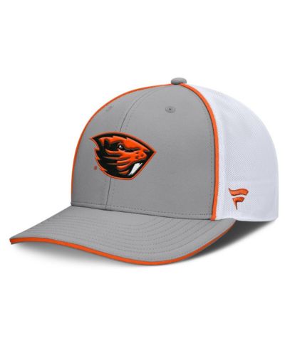 Мужская кепка Fanatics Gray/White Oregon State Beavers Rapid Trucker Adjustable