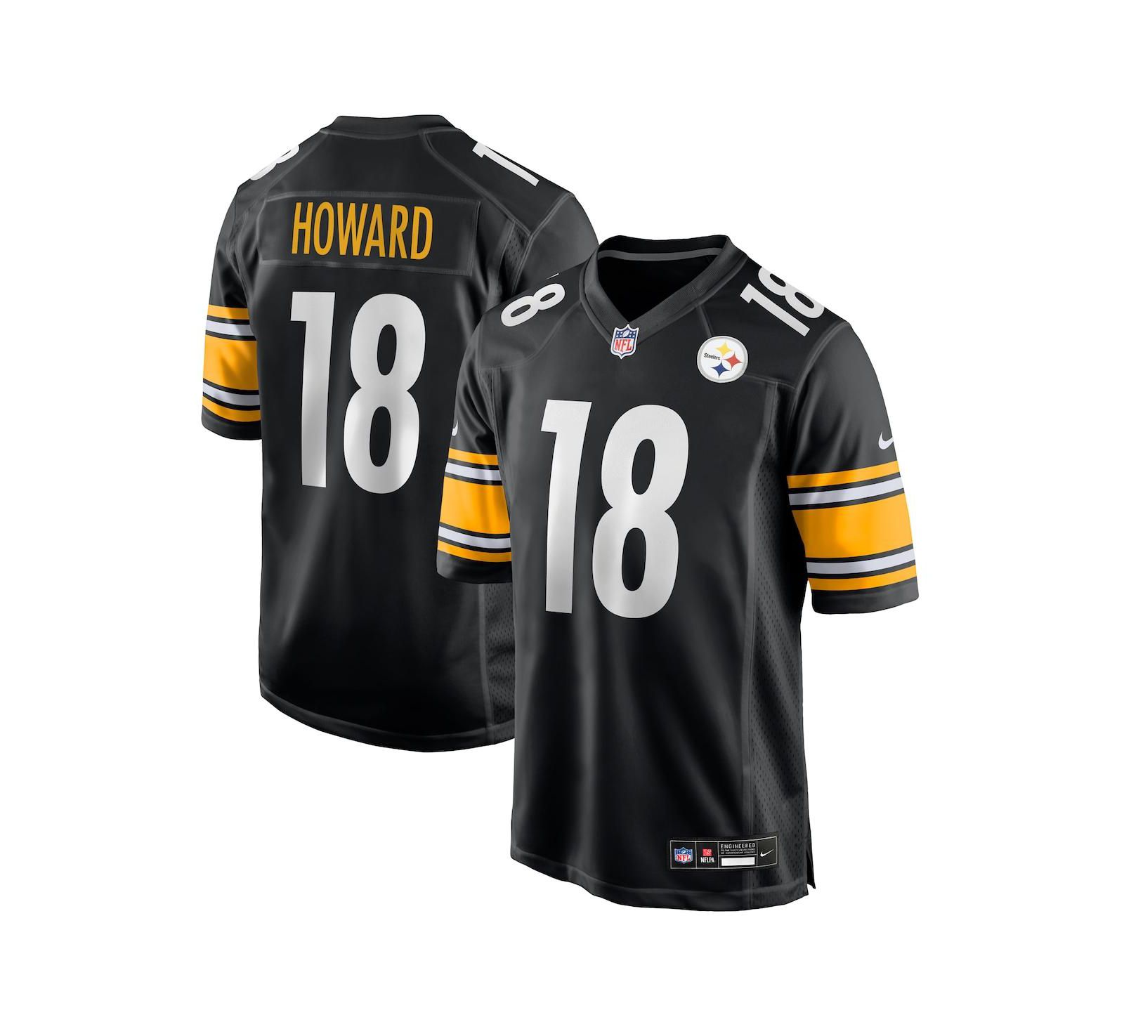Nike Men's Will Howard Black Pittsburgh Steelers Team Game Jersey
