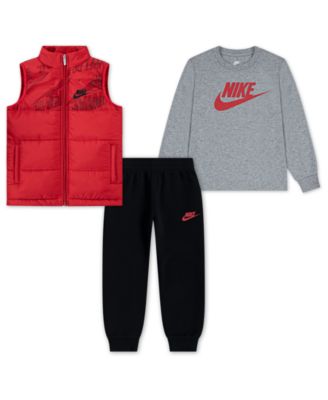 Nike Boys' 4-7 Crewneck T-Shirt, Vest and Pants, 3-Piece Set