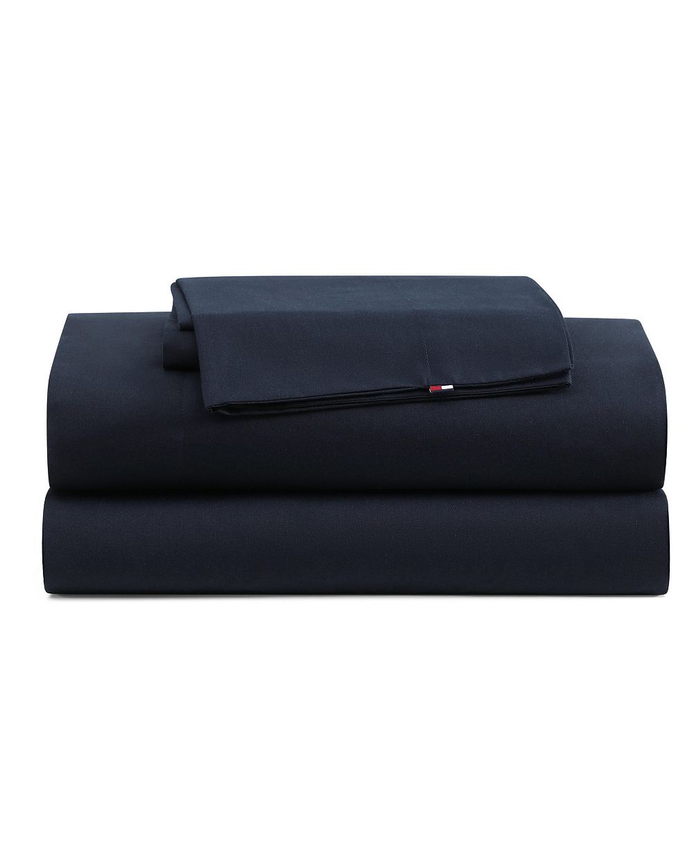 Tommy Hilfiger Performance Cooling Solid 180-Thread Count Cotton 4-Pc. Sheet Set, King