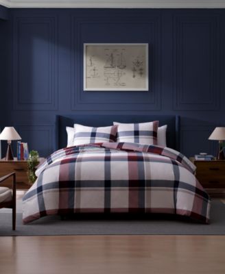Комплект из 3 предметов Tommy Hilfiger Prospect Park Plaid Cotton 3-Pc. Duvet Cover Set, King