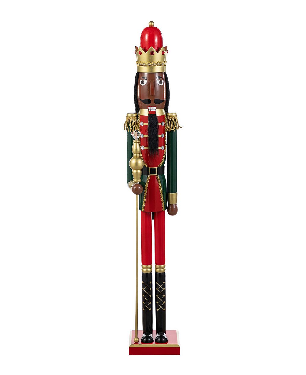 Glitzhome 42" Wooden Christmas African King Nutcracker