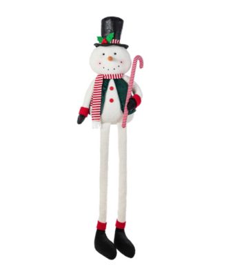 Glitzhome 60" Christmas Oversized Fabric Snowman with Dangle Legs