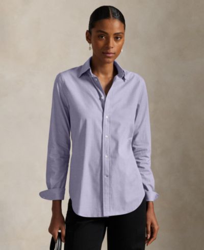 Polo Ralph Lauren Women's End-On-End Stretch Slim Fit Cotton Shirt
