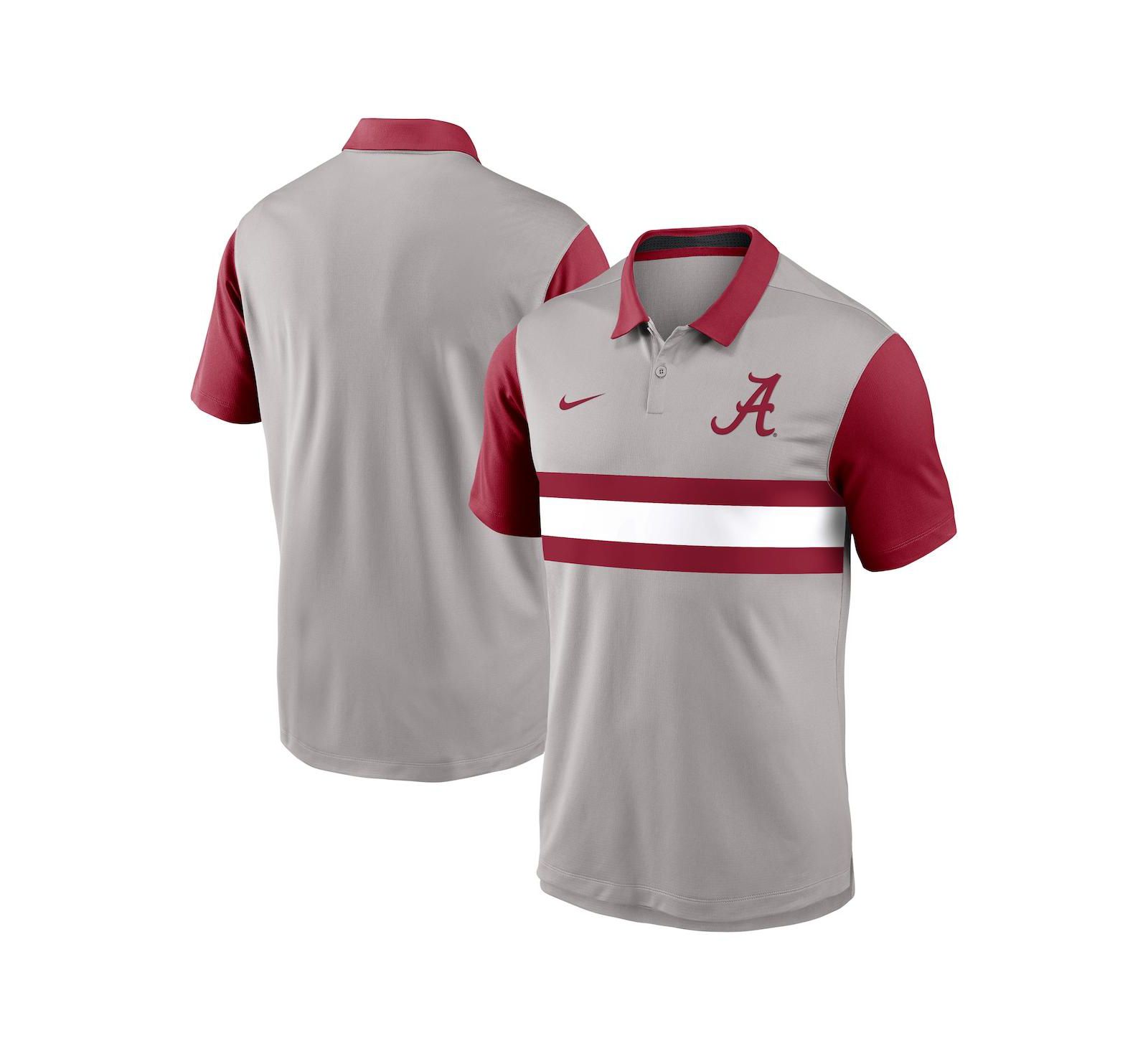 Мужское поло Nike Alabama Crimson Tide Vapor Performance, Gray/Crimson