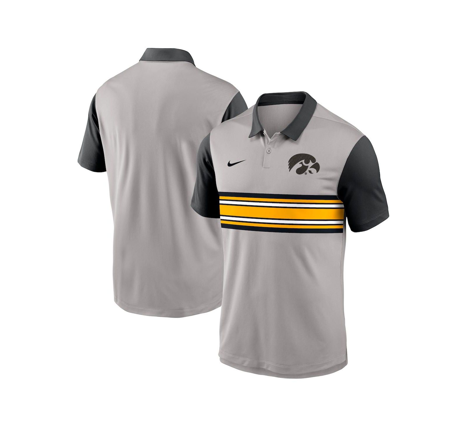 Nike Men's Gray/Black Iowa Hawkeyes Vapor Performance Polo Shirt