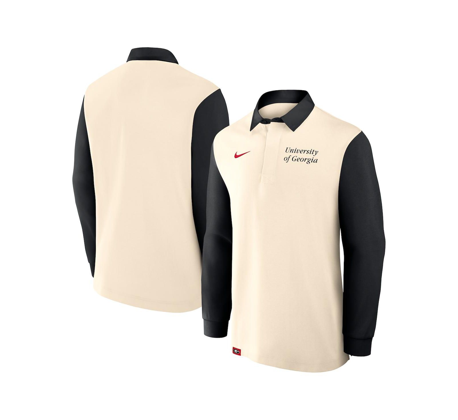 Nike Мужская рубашка с длинным рукавом Georgia Bulldogs Rugby Tan/Black