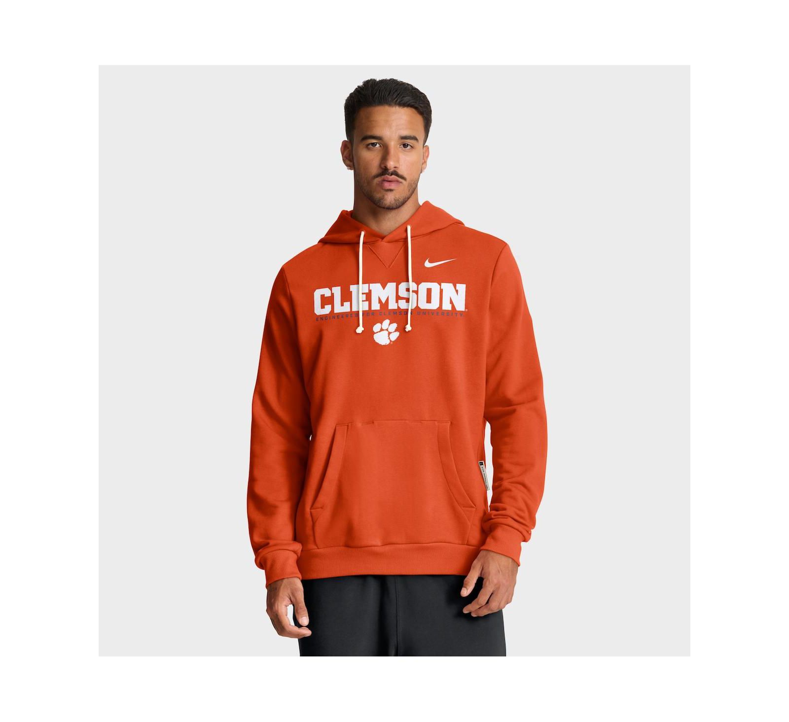 Nike Мужской Orange Clemson Tigers 2025 Sideline Standard Issue Dri-FIT Hoodie