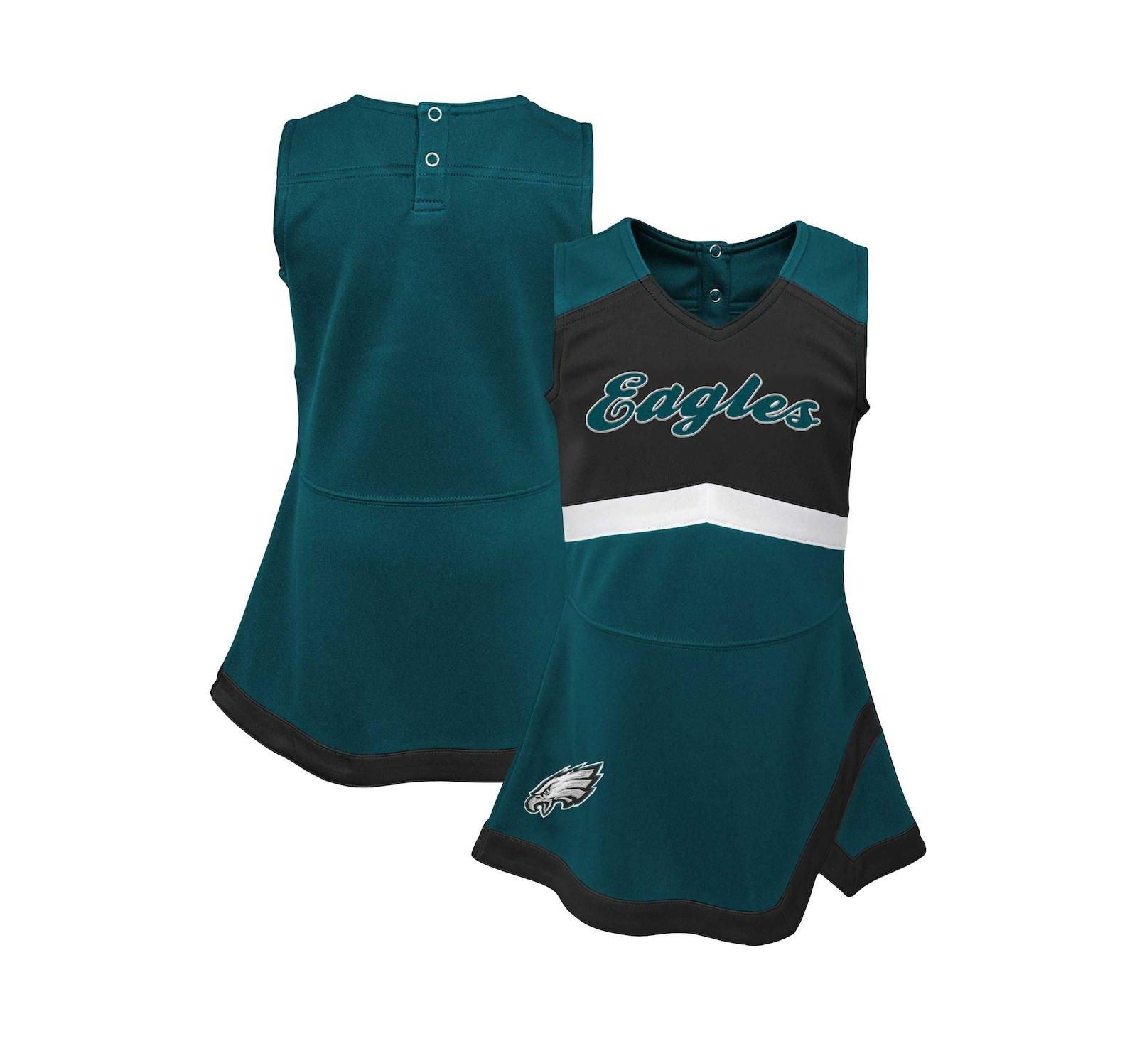 Outerstuff Детское платье-джумпер Philadelphia Eagles Cheer Captain, зеленое