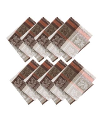 Elrene Windswept Harvest Jacquard Cotton Napkin, Set of 8