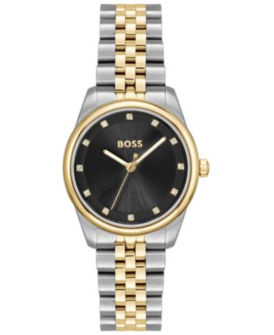Hugo Boss Women's Graceful Precious Quartz Basic Two Tone Stainless Steel Watch, 32mm
