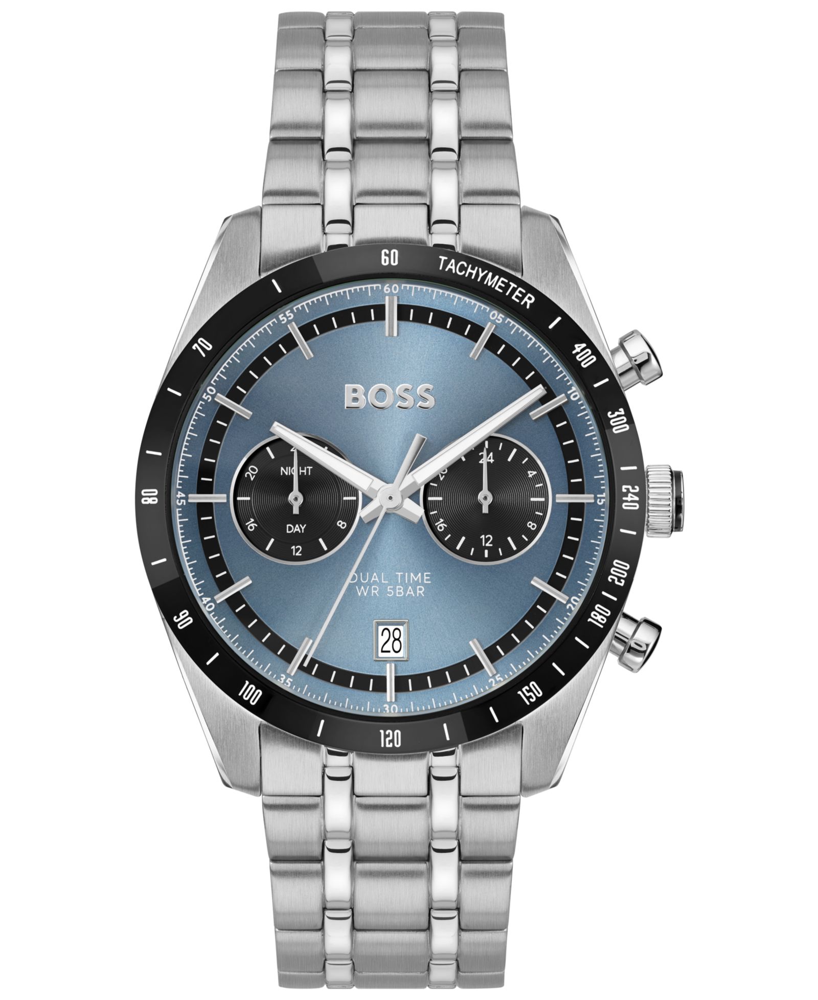 Hugo Boss Men's Tourmaster Quartz Multifunction Stainless Steel Watch, 41mm