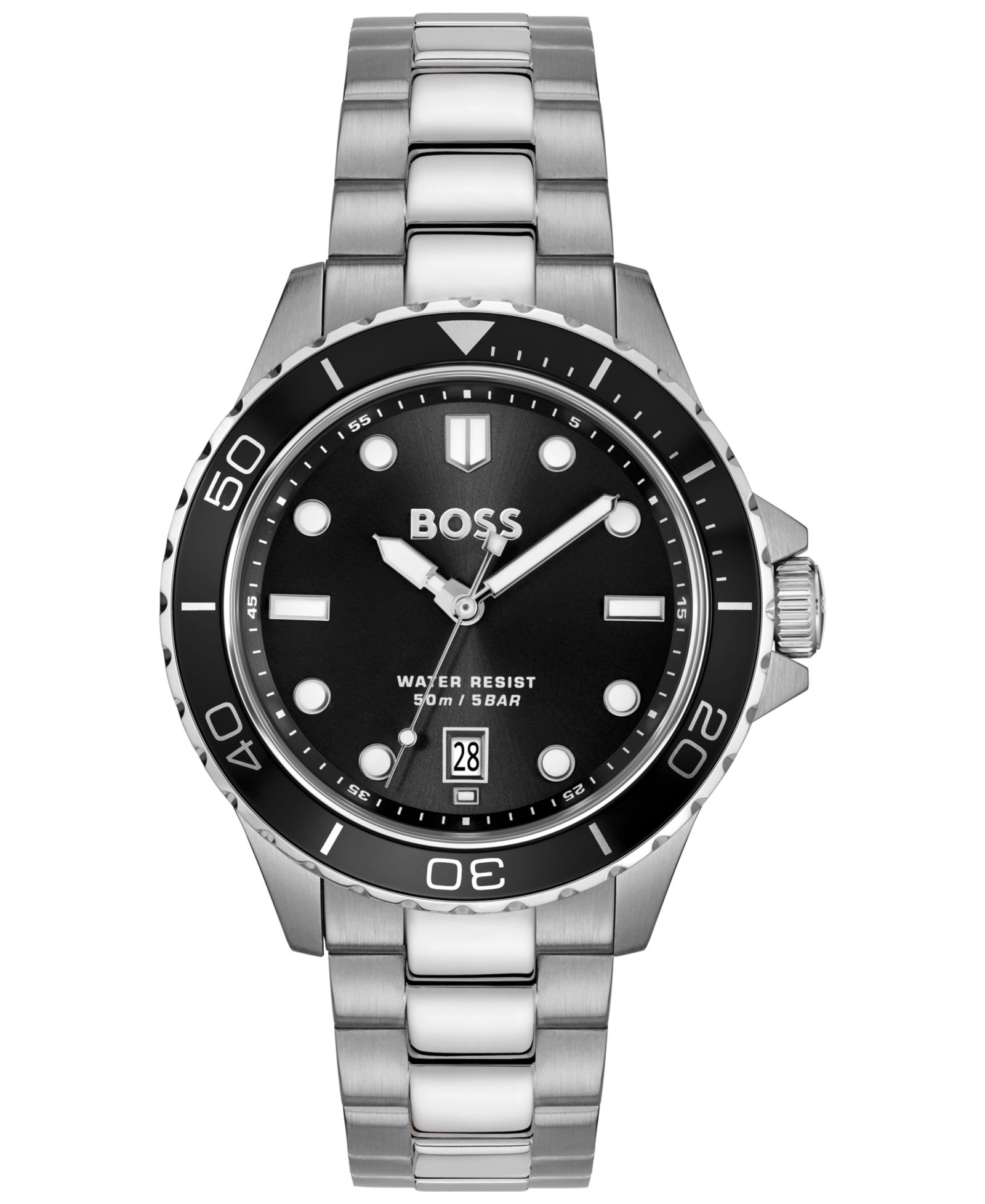 Hugo Boss Men's Troper Sport Quartz Basic Calendar Stainless Steel Watch, 42mm