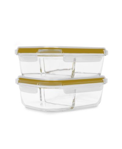 Sedona Kitchen набор из 2 шт., набор стеклянных контейнеров для хранения продуктов с 2 отделениями