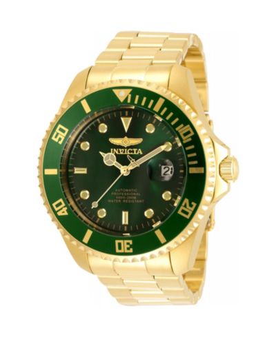 Invicta мужские автоматические часы Pro Diver 35724 с зелёным циферблатом и тремя стрелками