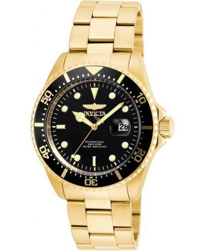 Мужские кварцевые часы Invicta 22062 Pro Diver, черный циферблат