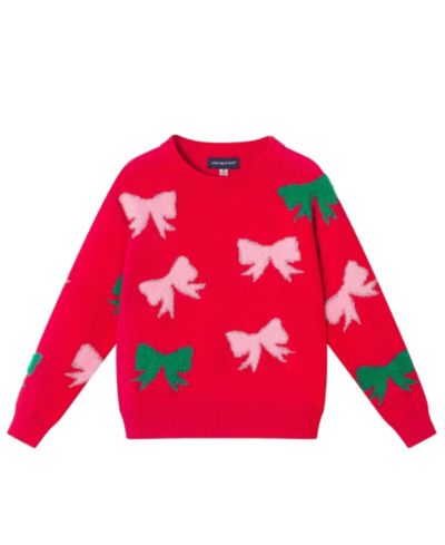 Детский джемпер Andy & Evan Girls Intarsia Bows Sweater