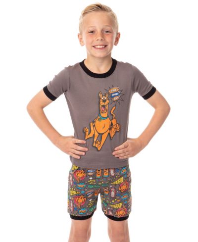 Детский хлопковый пижамный комплект Scooby-Doo Boys' Tight-Fit 2-Piece Character Short Set