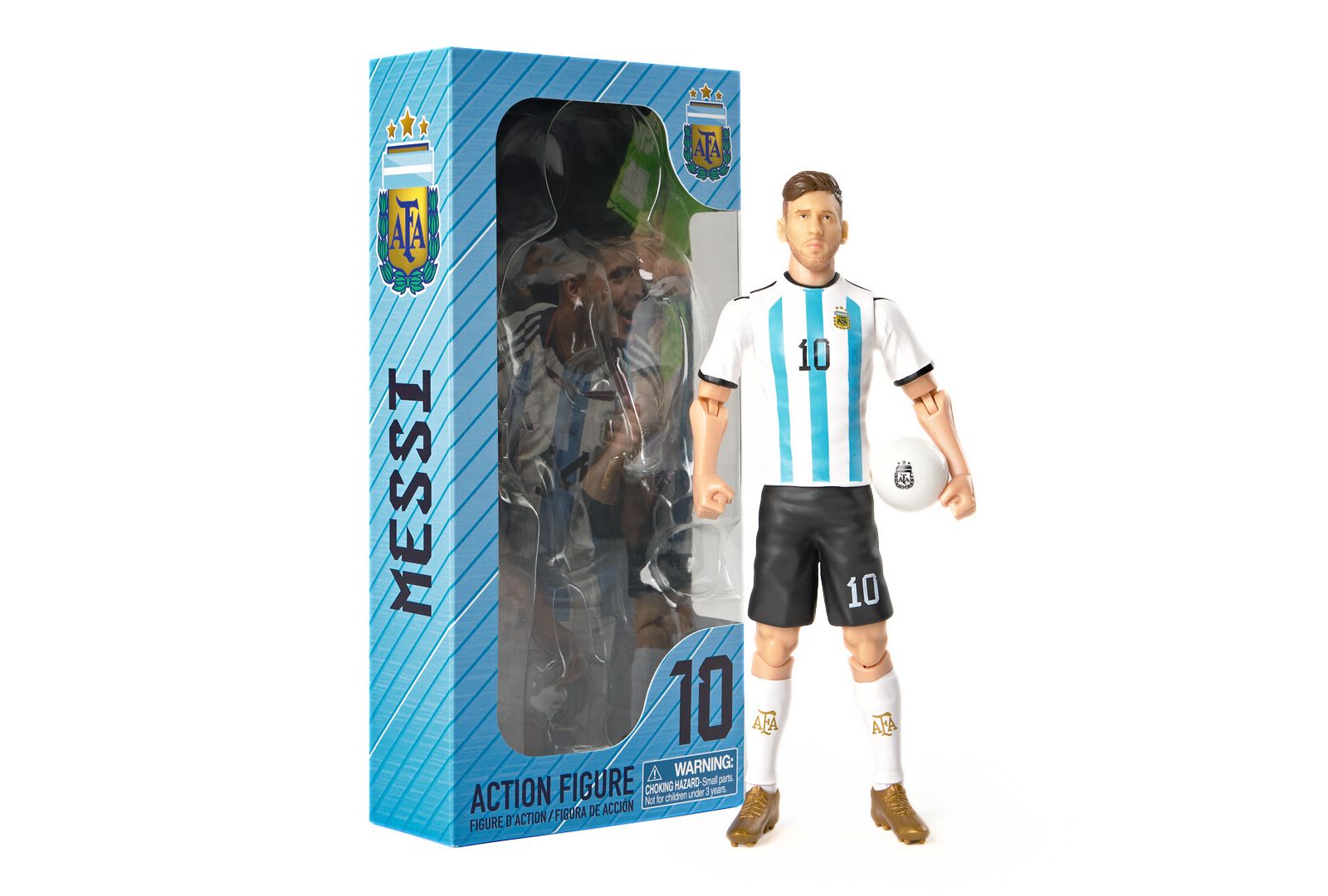 Banbo Toys Sockers Lionel Messi Argentina Articulated 8" Action Figure, 14+