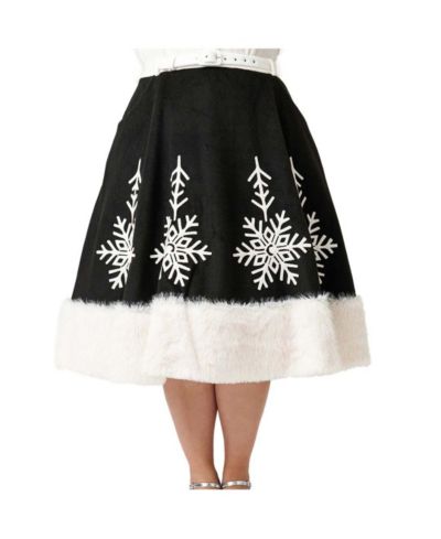 Unique Vintage Plus Size юбка-солнце с высокой талией, soda shop style