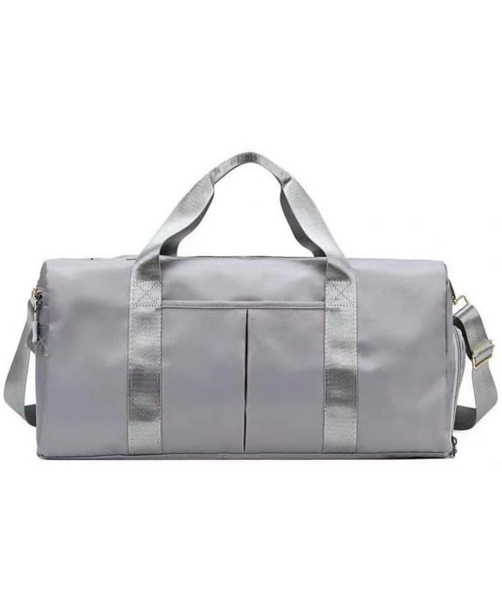 Urtala Small Size Gym Bag for Women and Men, Workout Bag for Sports and Weekend Getaway, Waterproof Travel Duffel Bag with Shoe and Wet Clothes Compartments (GREY)