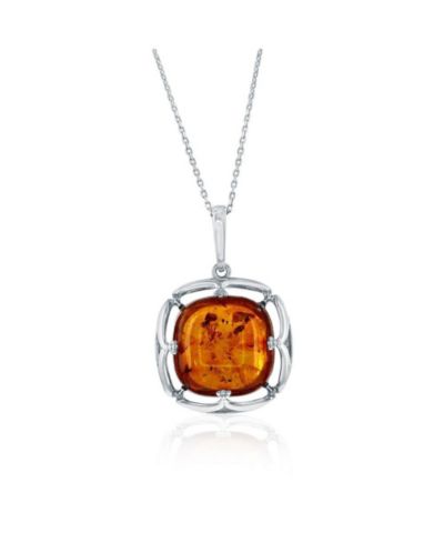 Подвеска Caribbean Treasures Sterling Square Designed Amber
