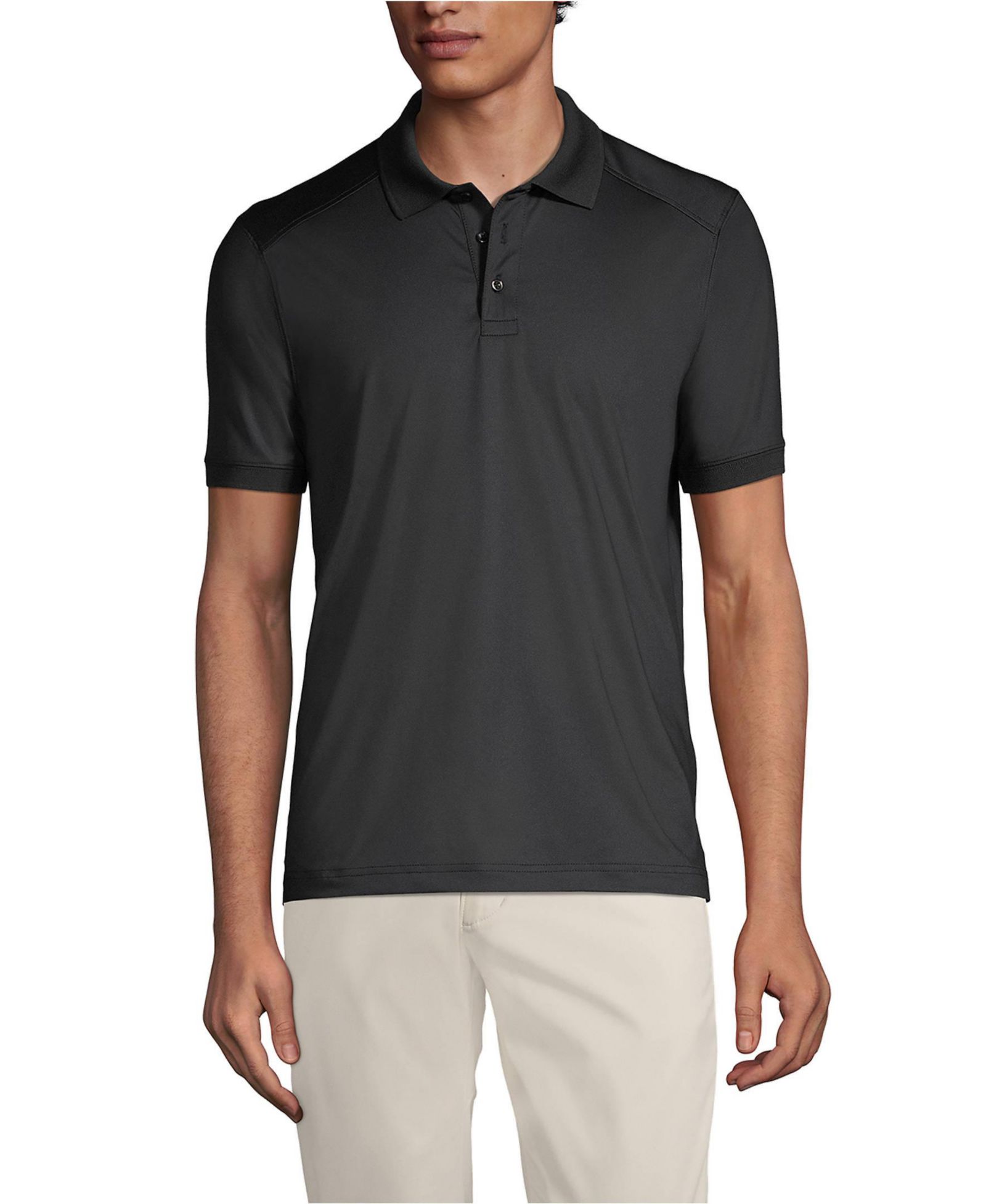Мужская рубашка поло Lands' End Short Sleeve Rapid Dry Active