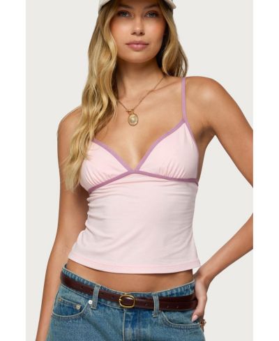 Топ Edikted Womens Leona Contrast Tank Top