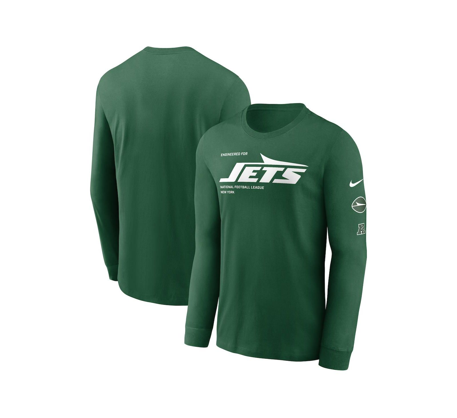 Nike Men's Green New York Jets Play to Win Essential Long Sleeve T-Shirt