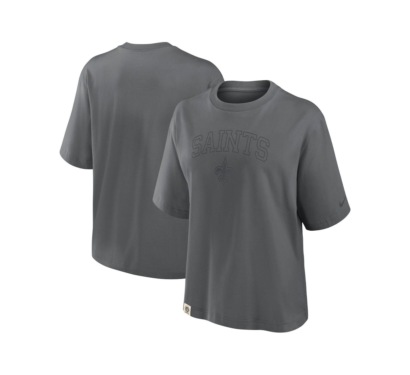 Женская футболка Nike New Orleans Saints Glory Arch Boxy Charcoal