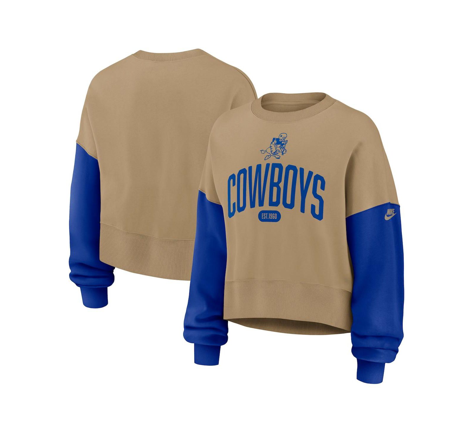 Nike женское худи оверсайз Dallas Cowboys в бежевом цвете