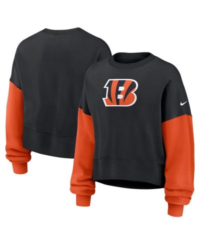 Nike Женский черный свитшот oversized color-block Cincinnati Bengals