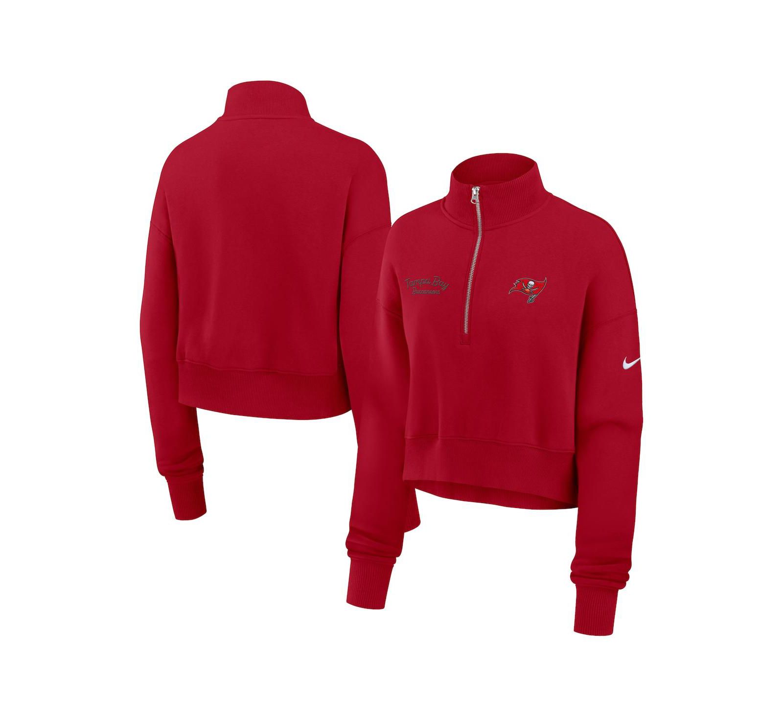 Nike Women's Red Tampa Bay Buccaneers Primetime Phoenix Half-Zip Sweatshirt