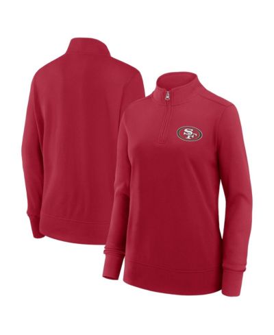 Женская куртка Logo Athletic Scarlet San Francisco 49ers Velocity Quarter-Zip Jacket