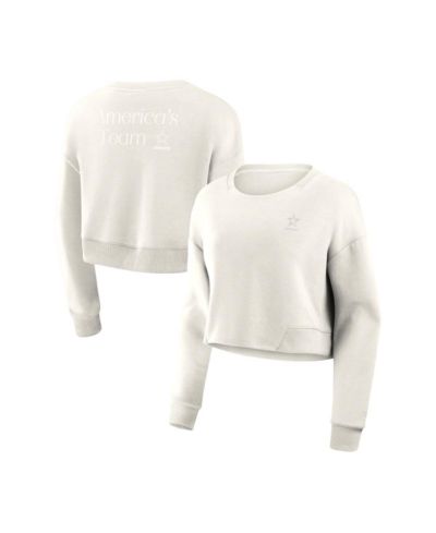 Fanatics Женская укороченная толстовка Cream Dallas Cowboys Studio Tri-Blend