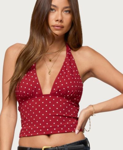 Burgundy-and-white
